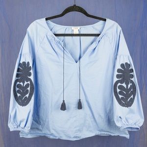 Sweet J. Crew embellished top